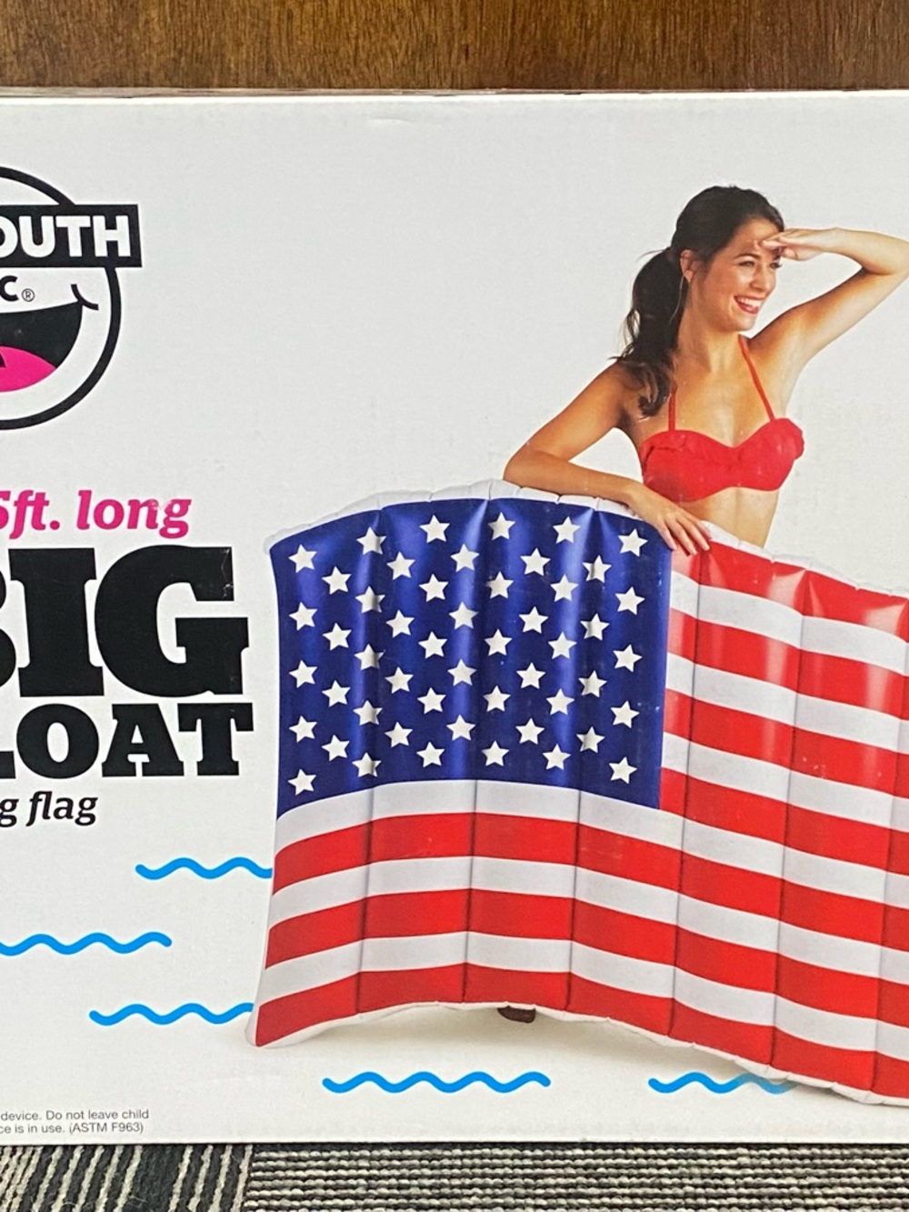 Patriotic American Flag Inflatable Pool Float